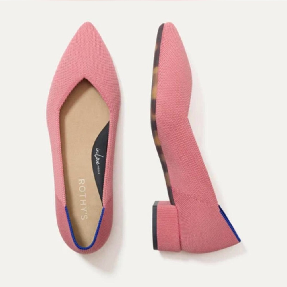 Rothy's The High Point Tulip Pink Shoes SZ 9.5 Feminine Coquette Summer NWOB